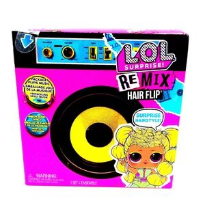 L.O.L Surprise! Remix Hair Flip Pets Dolls w/15 Surprise Hairstyle Blonde Toy
